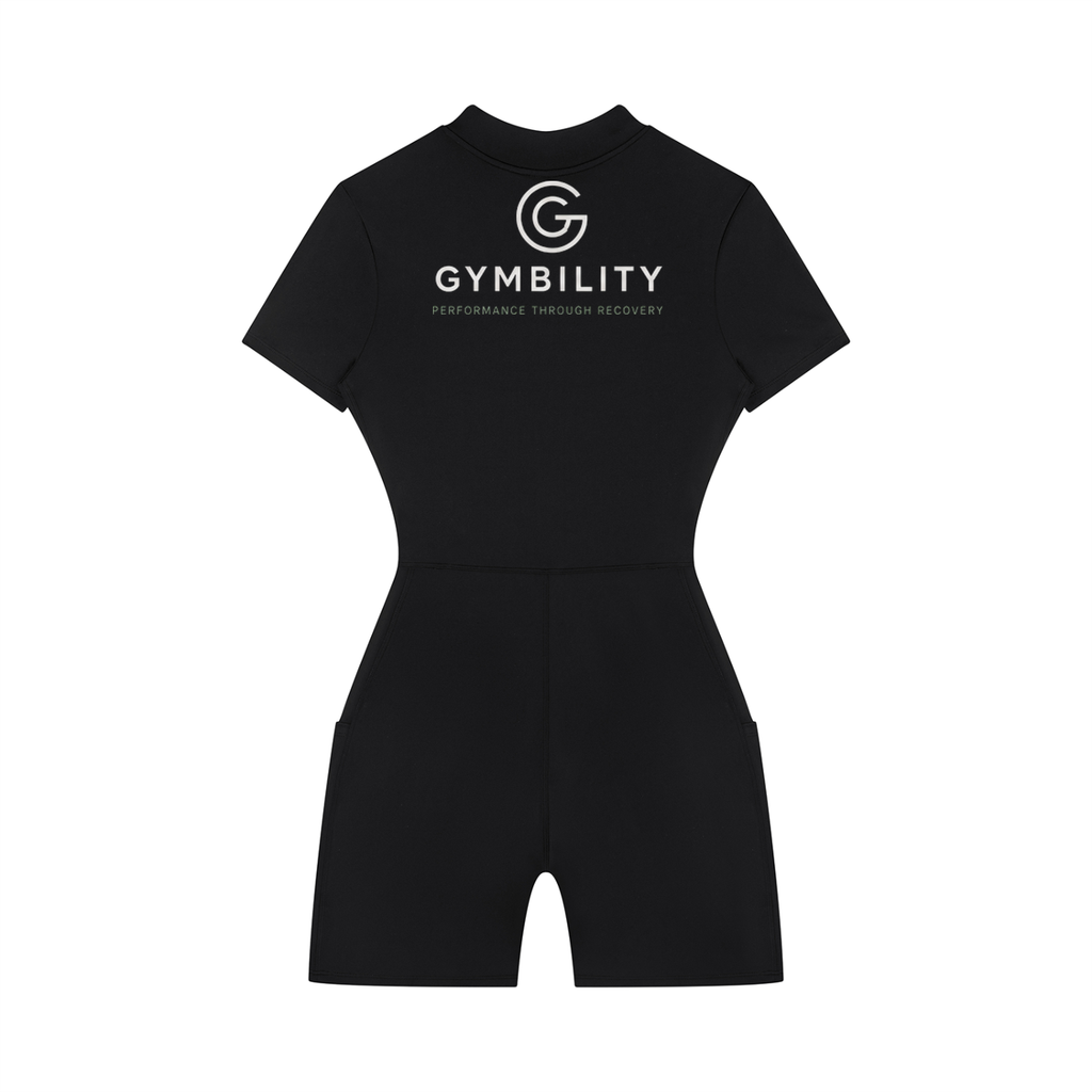 Women's Quarter-Zip Short Sleeve Romper